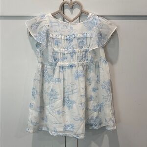 Carters White and Blue Toddler Easter Dress